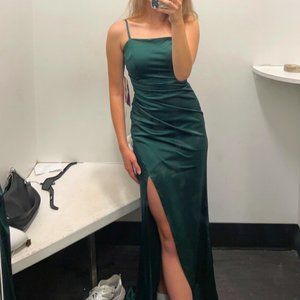 Prom homecoming dress green long